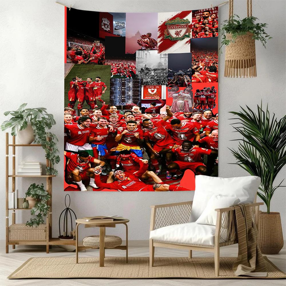 Liverpool Football Club Wanddekoration Wandteppich Kunst Für Haustiermemorial Geburtstag Hochzeitsparty Kulisse Familiengeschenk