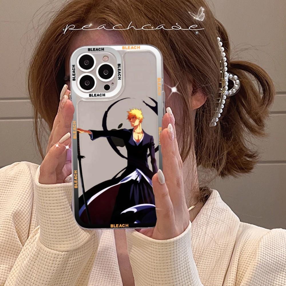 Anime Bleach Kurosaki Ichigo Phone Case For iPhone 15 11 12 13 14 Mini Pro Max XR X XS TPU Clear Case
