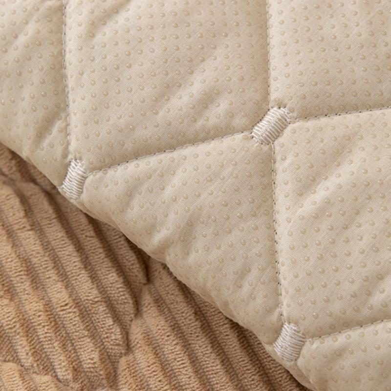 1Count Thickened Fuzzy Plush Sofa Protectors Diamond Plaid Northern European Sofa Towel Cover Anti-Slip Unicolor Couch Pad Protector For Family Room