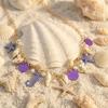 Boho Exaggerated Starfish Conch Pendant Necklace for Women Seahorse Shell Imitation Pearl Metal Chain Choker Beach Party Jewelry