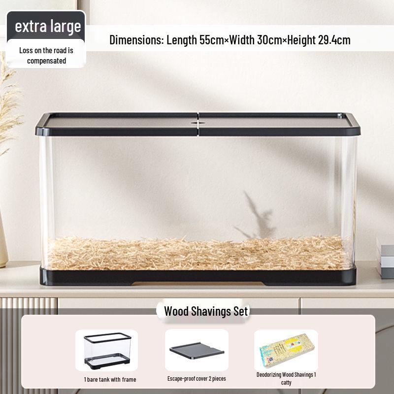 Golden Hamster Luxury Acrylic Villa - Transparent Breeding Cage with Spacious Bedroom