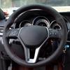 Steering Wheel Cover Faux Leather For Mercedes Benz W176 W246 W204 C117 C218 W212 X156 Braiding Cover For Benz Steering Wheel