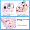 kinokoo Instax Mini 12 Case, Fujifilm Instax Mini 12 Clear Case with Film Storage Pocket and Shoulder Strap