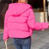 BITCED Minimalist Hooded Short Down-Filled Cotton Jacket Casual Puffer Jacket Lightweight Cotton Coat