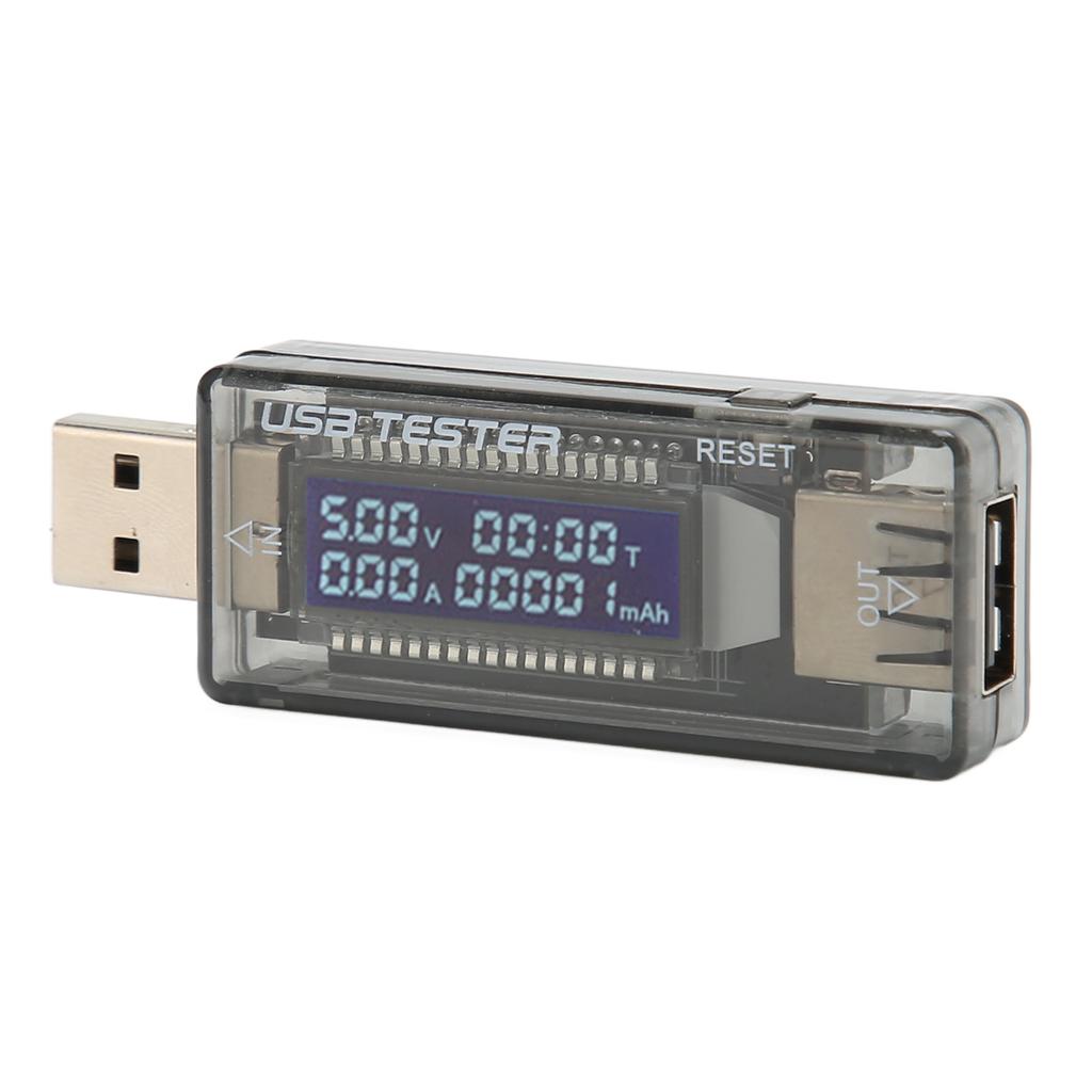 USB Charger Meter LCD Display Transparent Portable Current Voltage Charging Tester 3.5‑20V 0‑3.3A