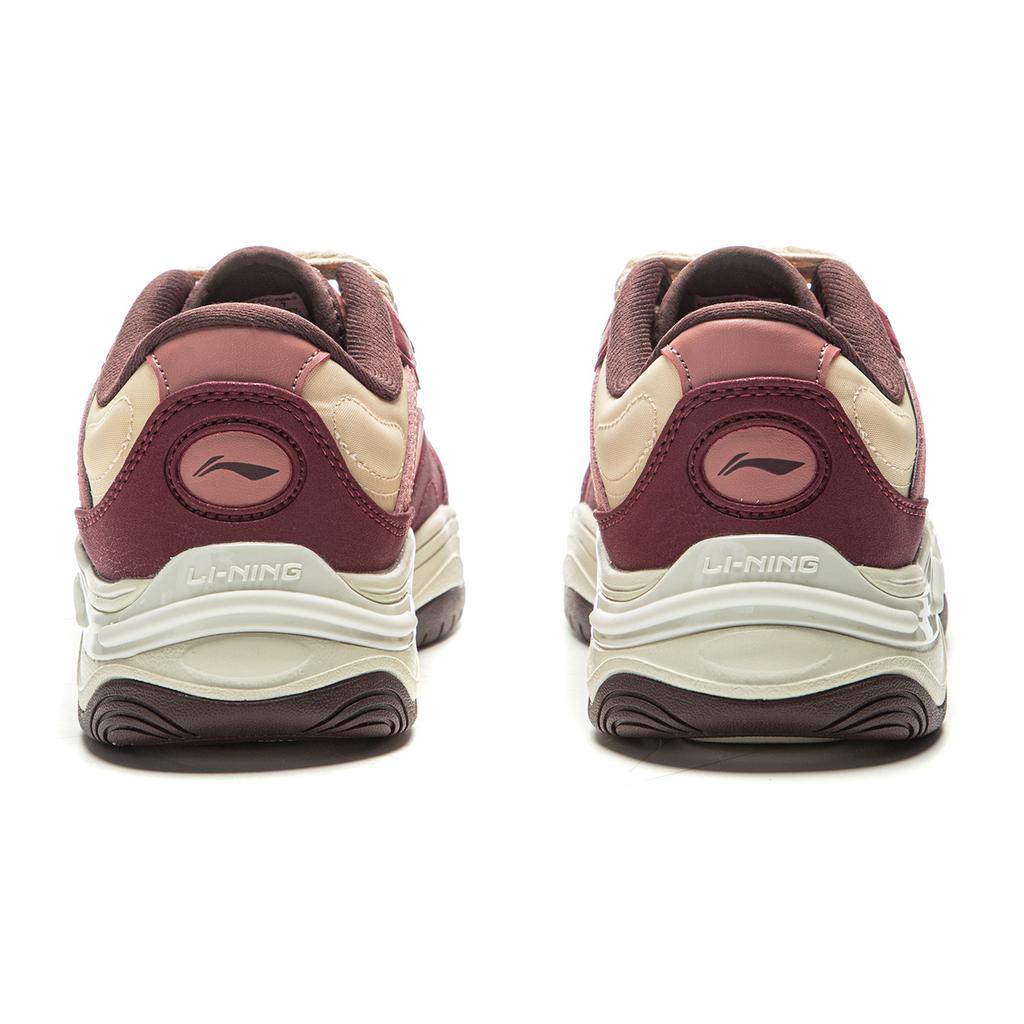 LiNing Future Flow Comfortable Versatile Non-Slip Wear-Resistant Low-Top Casual Shoes Women sneaker Red Mi AGCV008-3