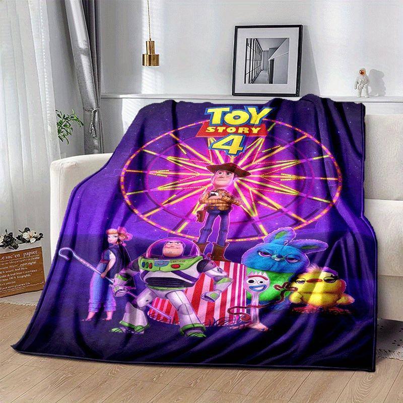 1pc Toy Story Printing Blanket - Soft, All-Season Throw for Living Room, Beroom,Personalize Gift with Aorable Cartoon Esign