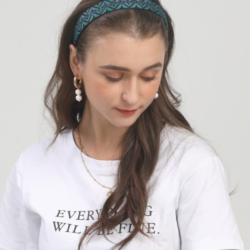 LALA African Pattern Hairband P-BLACK