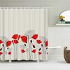Beautiful Butterfly Flowers Shower Curtain Bathroom Screen Decoration Shower Curtains Waterproof Washable Fabric