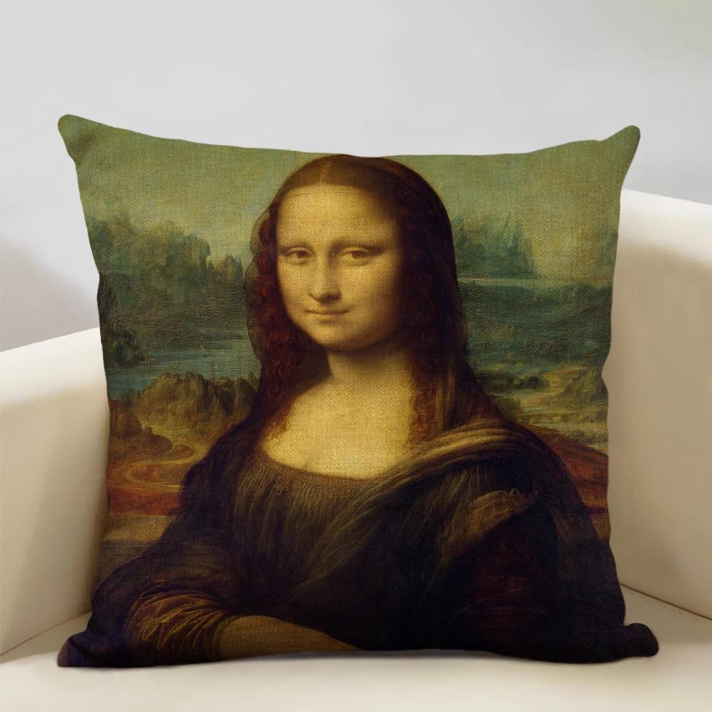 Four Seasons General World Famous Paintings Decorative Throw Pillow Case 45x45cm Cushion Cover for Living Room Sofa