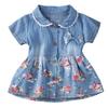 Sommer Prinzessin Denim Jean Kleid Kind Baby Party Hochzeit Festzug Kleider Kleidung