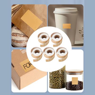 4000 Stück Kraftbraune Etiketten Beschreibbar Vintage Blanko Selbstklebeetiketten für Einmachgläser Flaschen Geschenkverpackung Lebensmittelaufbewahrung Basteln