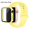 Glas + Gehäuse + Armband für Apple Watch Band 44/40/45/41/38/42/44 mm. Silikonarmband für iWatch Serie 3, 4, 5, 6, SE 78