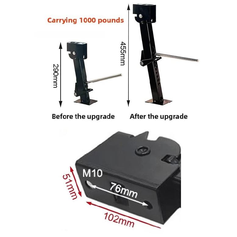445KG Jack Stand per RV Stabilizzatori per Camper Jack per Rimorchi Moto Supporto per Tende Accessori di Riparazione Acciaio Sollevatore per Auto da Viaggio