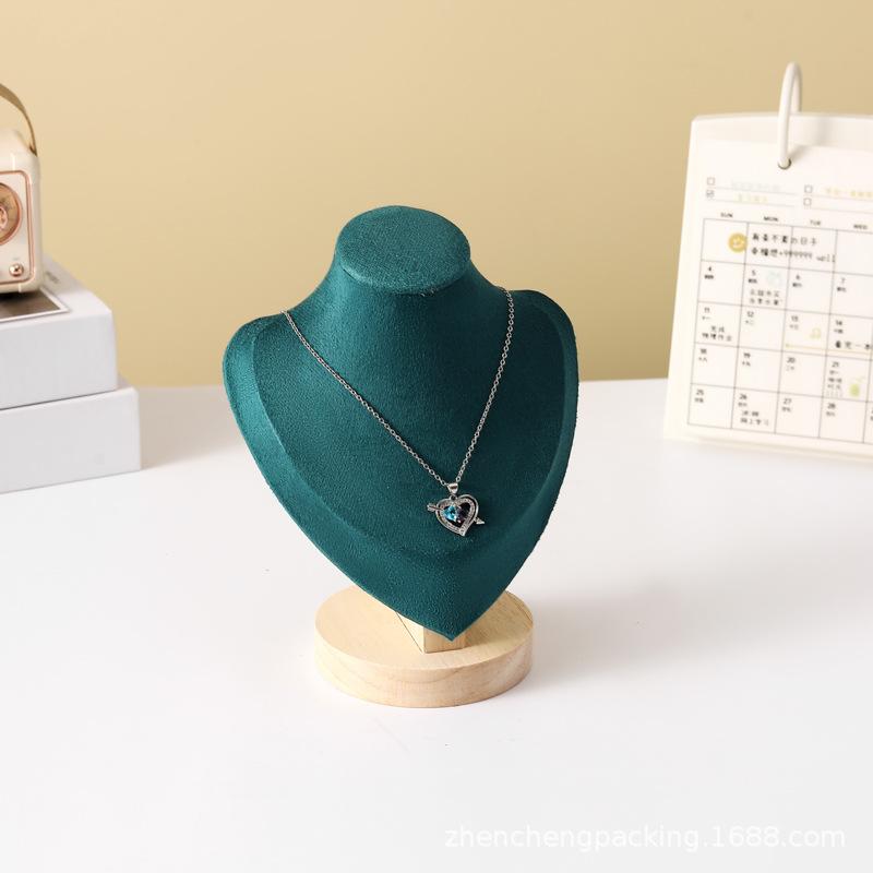 Stojan na portrétní náhrdelník z masivního dřeva přívěsek na náhrdelník přívěsek forma na krk stojan na vystavení šperky