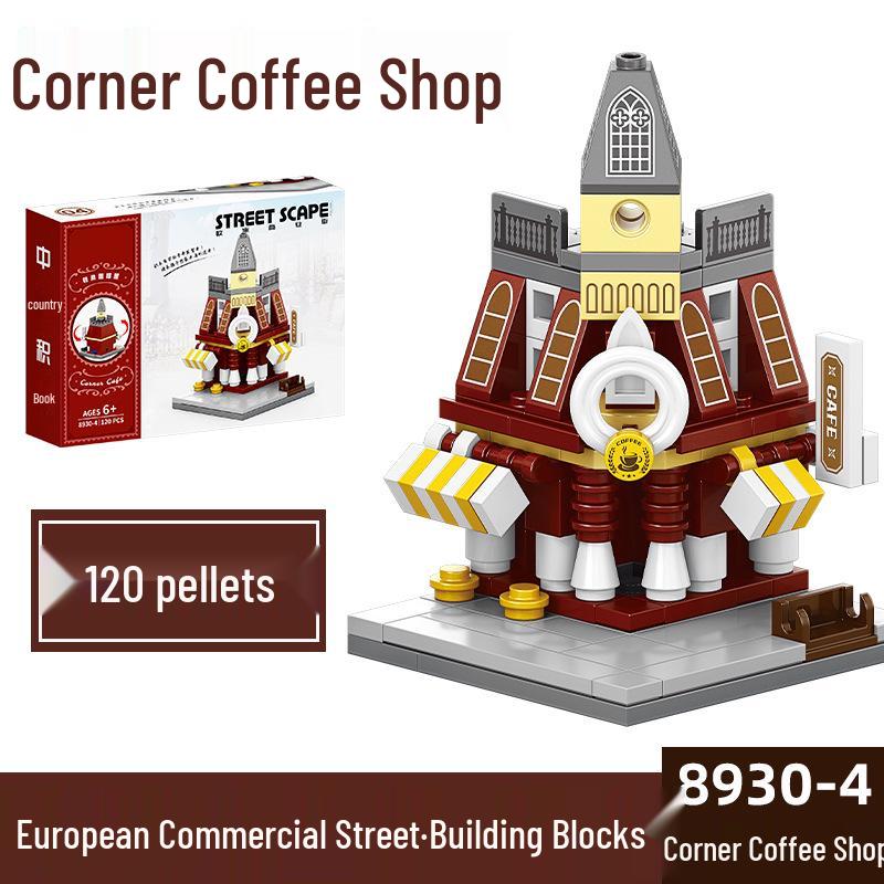 2025 Street Scene Lego-Compatible Architecture Model: Educational Assembly Toy for Kids and Boys