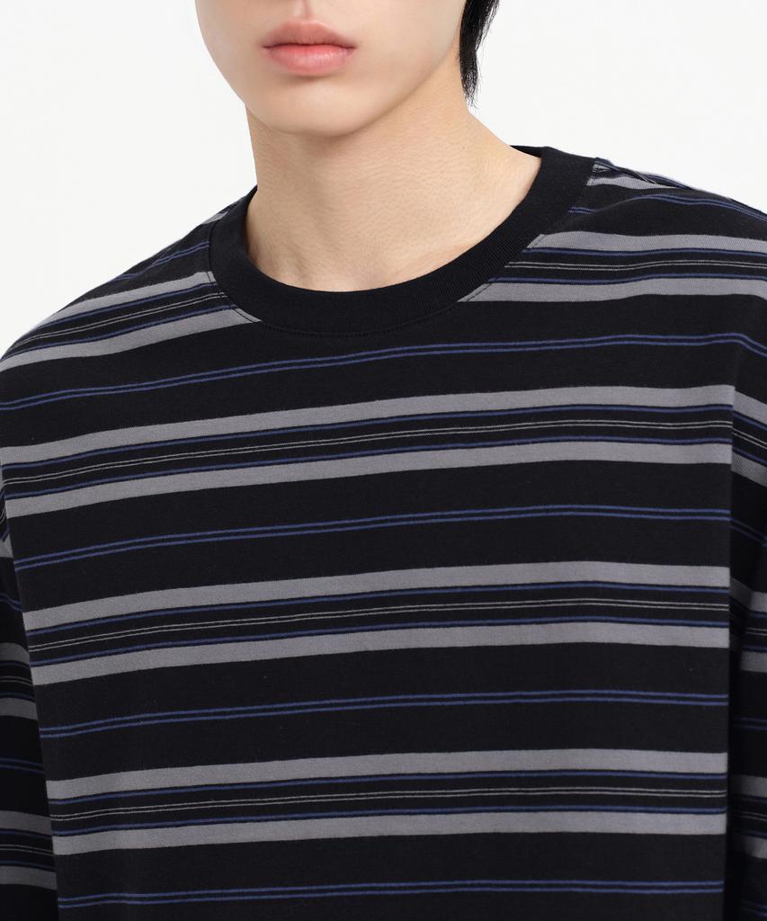 Musinsa Standard Multi-Stripe Relaxed Long Sleeve T-Shirt 3 [Black]