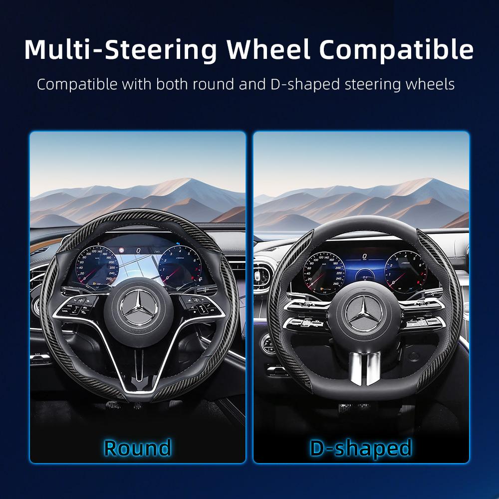 Geeignet für Mercedes-Benz Lenkradabdeckung mit Carbonfaser-Textur und segmentiertem Schnellverschluss-Design V g S a E C-Klasse Gle Glc Gla Glb Cls