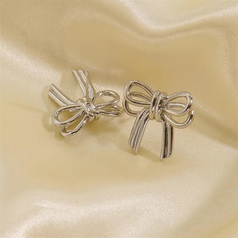 Design Sweet and Cool Style Bow Knot Earrings Women's Simple Elegant Jewelry Gifts Dropshipping
