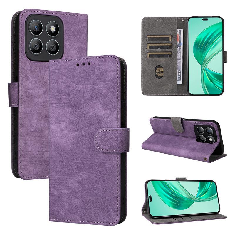 Flip Cases For Honor X8C 4G Leather Case [Flip Vintage Leather] Shockproof Durable Retro Protective Cover