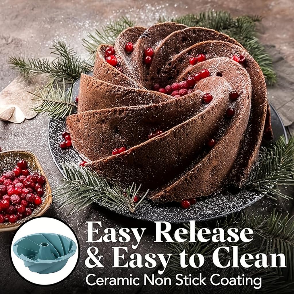 1 stück Silikon Gugelhupfform Lebensmittelqualität Antihaft-Kuchenform Zyklon-Kuchenform Silikon Chiffon-Pfanne Backform Backzubehör Küchenbedarf