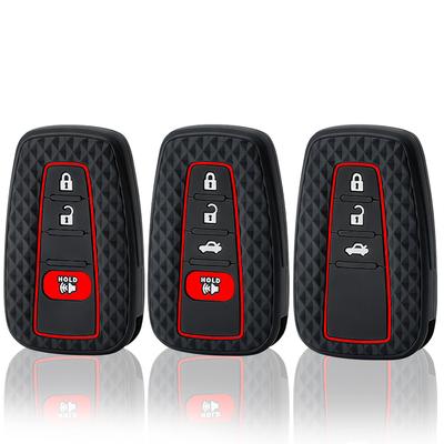 Silicone Remote Car Key Case Cover for Toyota CHR Camry Corolla RAV4 Highlander C-HR Prius Land Cruiser Prado Shell 3/4 Buttons