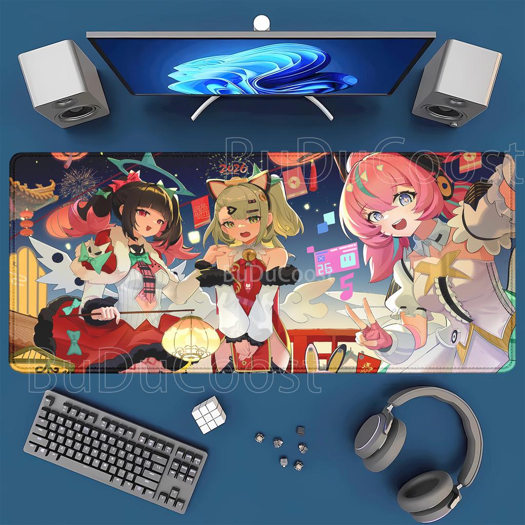 ZZZ Zenless Zone Zero Nangong Yu Aria Sunna Mouse Pad Cute Anime Girl Angels of Delusion PC overlock Mousepad Large Size DeskMat