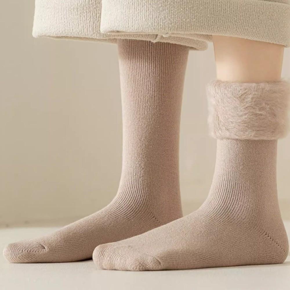 Polyester Cotton Winter Warmer Thicken Sock Calf Terry Socks Keep Warm Tool Winter Warmer