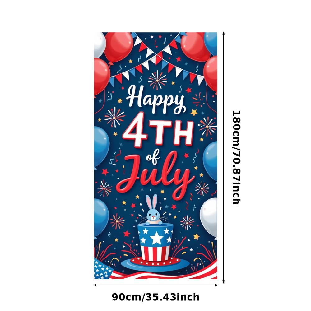 Decorative Design Happy 4th of July Celebration Banner for Holiday Party Indoor Decoration Patriotic Event