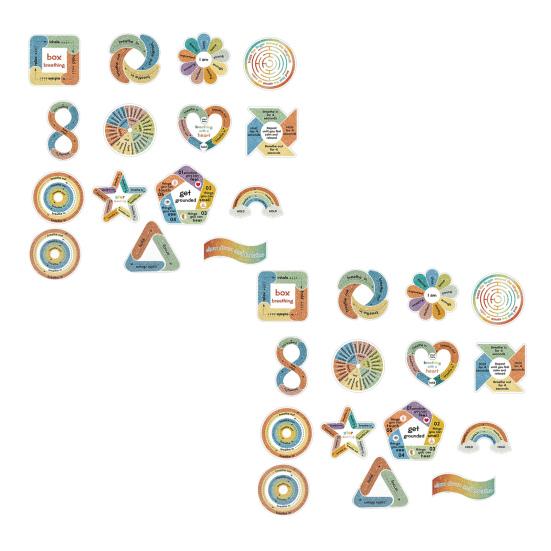 

30 шт. Успокаивающие текстурированные наклейки для снятия тревоги, сенсорные фиджеты для взрослых, подростков, детей, успокаивающие тактильные наклейки, самоклеящиеся, классные принадлежности 1 Set