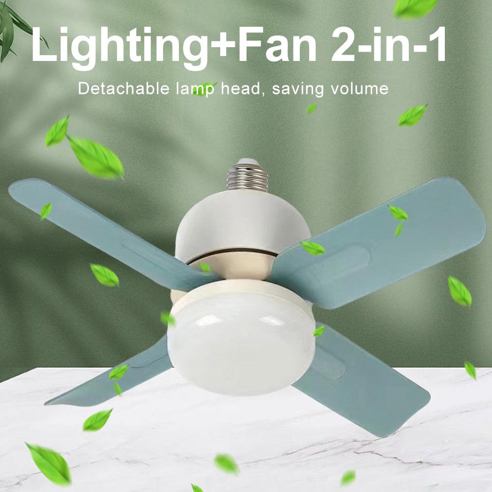 E27 Socket Ceiling Fans with Lights with Remote Control 14W LED Ceiling Fan Light White Ceiling Fan for Garage Kitchen Bedroom