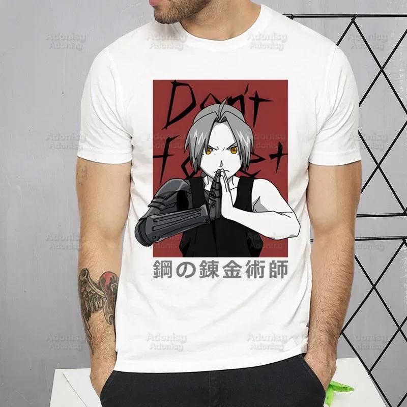 Tričko Fullmetal Alchemist Harajuku Alphonse Elric Trička Krátký rukáv Móda Ležérní Edward Elric Tričko Topy Trička