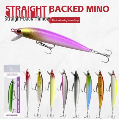 LieGao 8cm 5.5g Schwimmender Minnow Köder für Barsch, Rapfen, Mandarinfisch