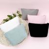 Durable Corduroy Cosmetic Organizer Pouch Portable Zipper Toiletry Bag Storage Bag  Travel Use