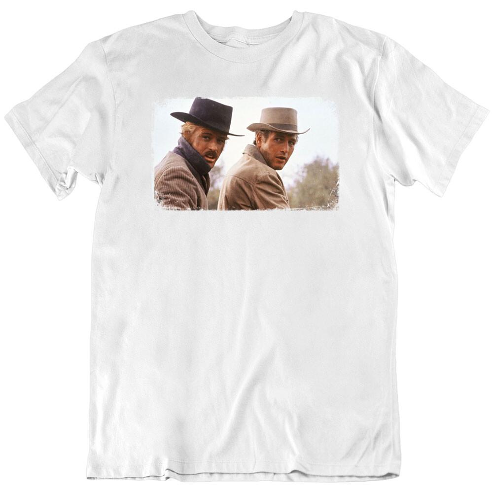 Robert Redford, Paul Newman, Butch cassidy 60 s Movie Fan T Shirt Tee Gift New Unisex T-Shirt S