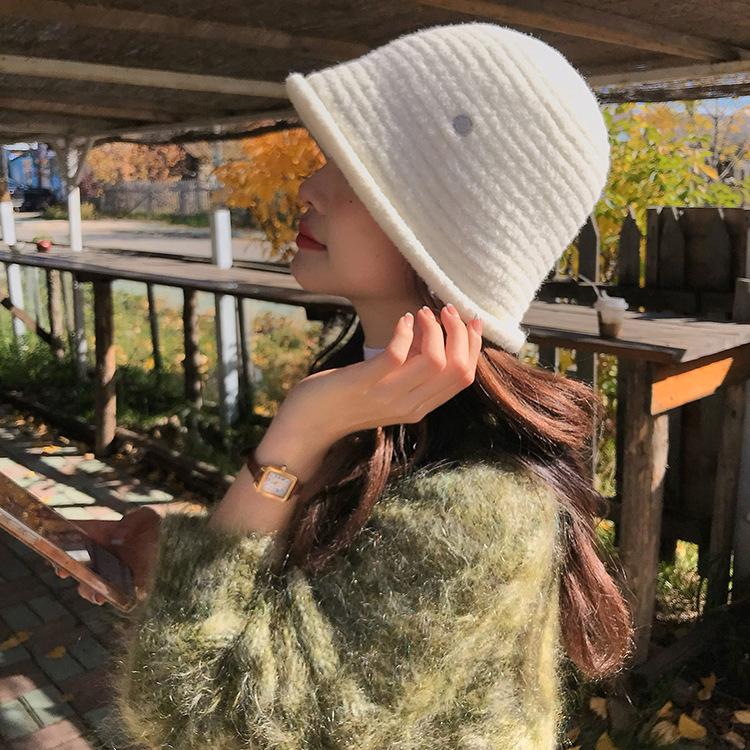 Autumn and winter soft glutinous plain face small fisherman hat children warm big head circumference basin hat winter versatile top hat