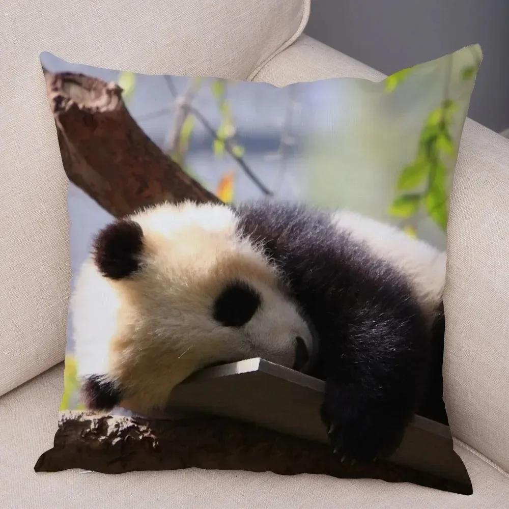 China National Treasure Panda Animal Pillowcase Suitable for Home Decoration Living Room Sofa Bedroom Room Cushion Cover