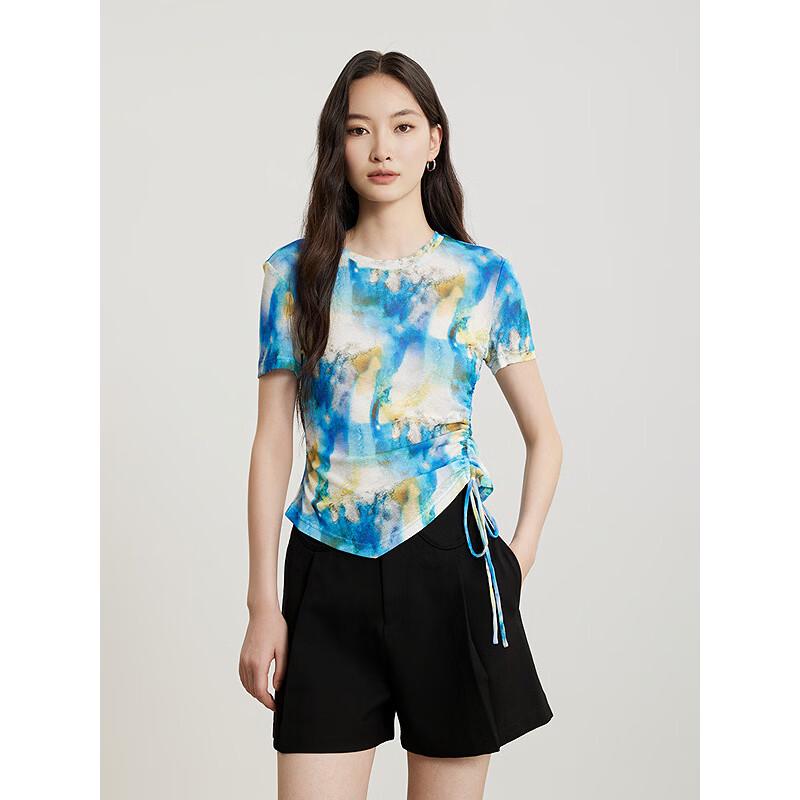 Women s Round Neck Short Sleeve T-Shirt L