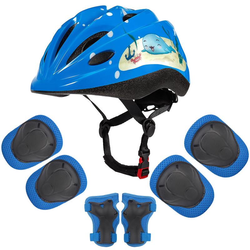

Children s 7-Piece Protective Gear Set: Roller & Ice Skating, Balance Bike, Bicycle - Includes Helmet, Knee & Elbow Pads. Size S: Adjustable for 3-8 Years