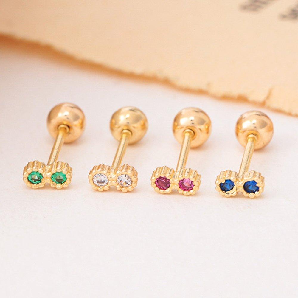 [10K 14K Gold] Two-bowling Piercing (23Arp001)_14K