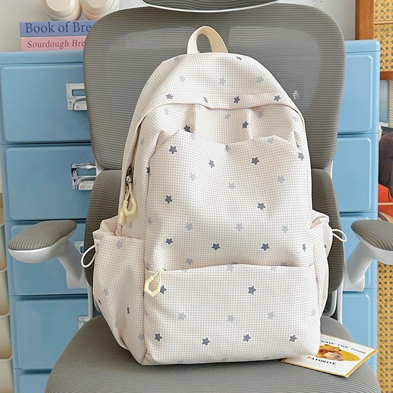 Schoolbag cartoon star backpack female ins niche design sense high value campus girl backpack light student bag