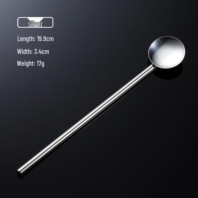 

Reusable 304 Stainless Steel Straw Spoon Set