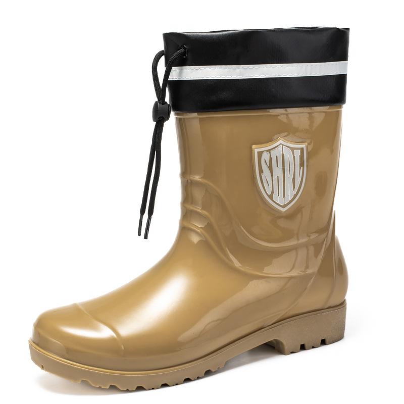 

Модные резиновые сапоги до середины голени, мужские непромокаемые резиновые сапоги, рабочие грязевые сапоги, теплые, прочные, нескользящие сапоги, обувь для сельского хозяйства и рыбалки 40