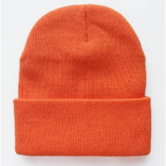 Multi Color Solid Color Knitted Hat, Woolen Hat, Brimless Pullover Hat, Rolled Edge Cold Weather Hat, Customizable