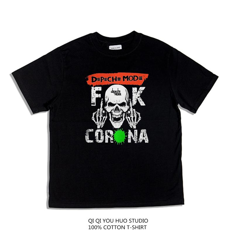 2025 Męska Damska Koszulka Casual Depeche Negative Czaszka Moda T-shirt Graficzny Oversize Sportowe Topy Odzież Streetwear Topy