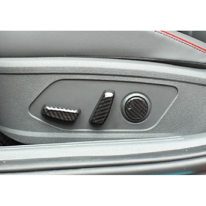 Carbon Fiber Seat Adjustment Button Lid Cover Trim For - Hyundai Sonata