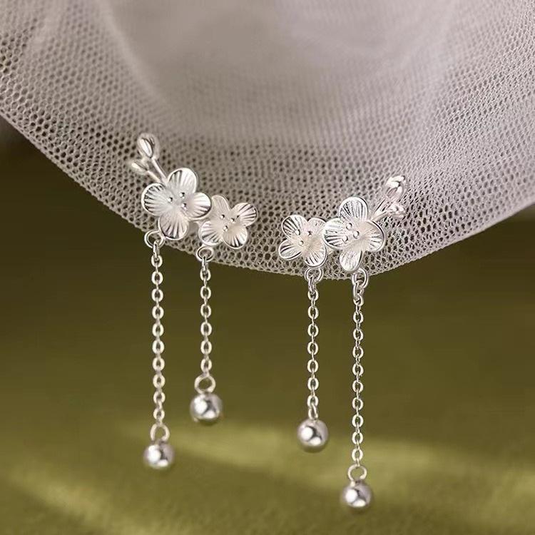 925 Sterling Silver Flower Stud Earrings - 2024 Hot-Selling High-End Women's Ear Jewelry