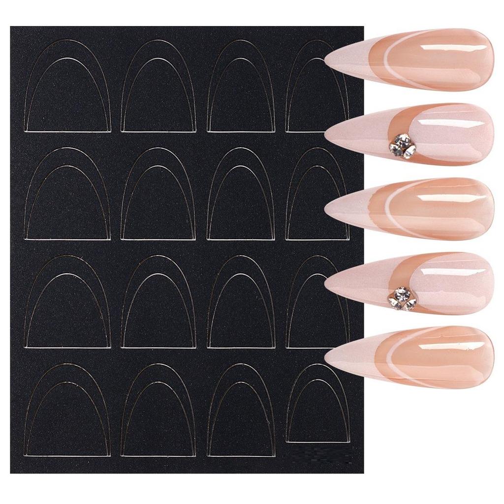 French Nail Sticker Schmetterling Herz Stern Design Klebefolie Slider Decals Nail Art Sticker Maniküre Dekorationen