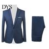 2 Pezzi/Set Uomo Formale Business Festa Tinta Unita Manica Lunga Blazer Abito Pantaloni