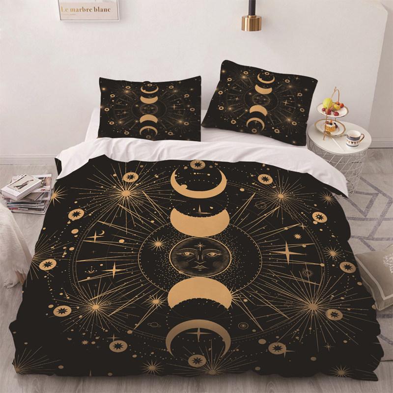 Constellation Duvet Cover Sun Moon Zodiac Astrology Bedding Set Spiritual Gifts For Women Teens Girls